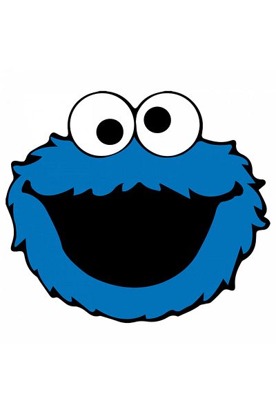 INOVATIX Set de 8 piese, autocolant Cookie Monster Sesame Street cu ochi pe toate părțile, INOVATIX®. 6 cm