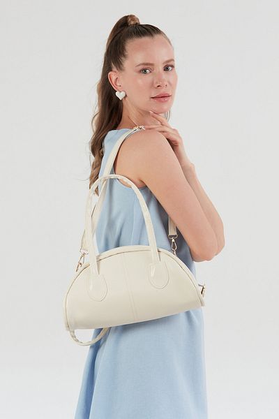 Fulla Moda Zippered Patent Leather Handbag