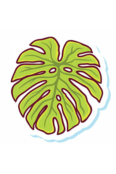 INOVATIX Set de 8 autocolante cu frunze de palmier, INOVATIX®. 6 cm