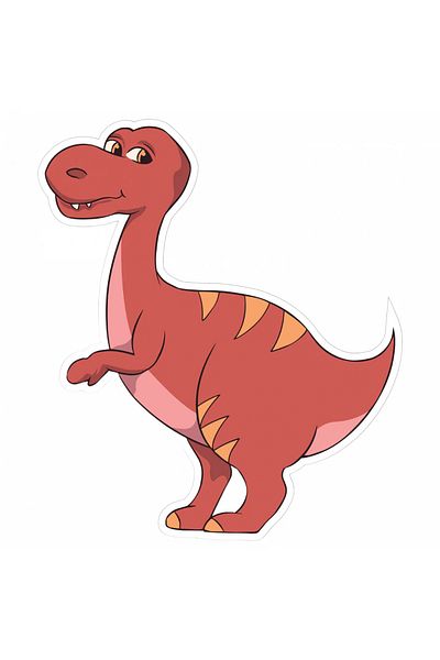 INOVATIX Set de 8 piese, autocolant dinozaur Isanosaurus, INOVATIX®. 6 cm