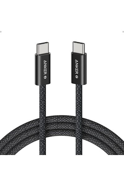 Anker Zolo Usb-c To Usb-c Cable, 240w, Braided, 1m, Black