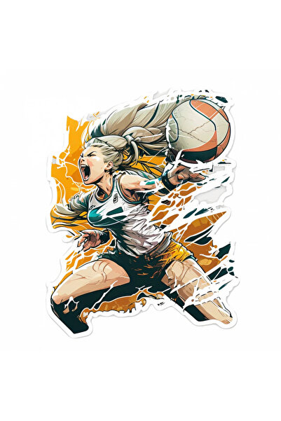 INOVATIX Set de 8 piese, autocolant jucător de volei, INOVATIX®. 6 cm