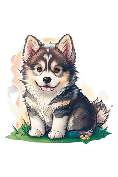 INOVATIX Σετ 8 τεμαχίων, αυτοκόλλητο Σιβηρικού Χάσκι, INOVATIX®. 6 εκ.