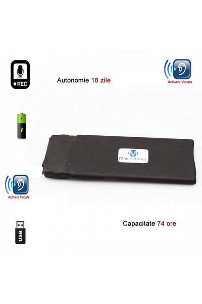 Minitechnics Professional Voice Recorder: Selective Voice Detection, 4GB Memory & 3200mAh Battery for 18 Days