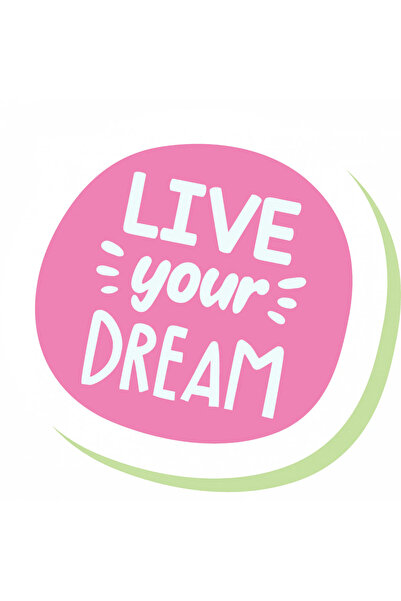 INOVATIX Set de 8 piese, Autocolant Trăiește-ți visul, INOVATIX®. 6 cm