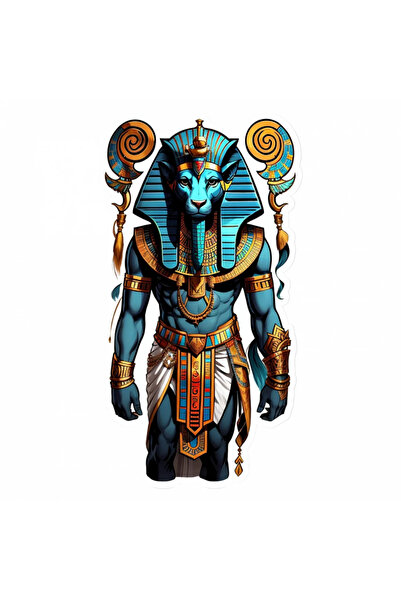 INOVATIX Set de 8 piese, autocolant zeul egiptean Khnum cu mască, INOVATIX®. ...