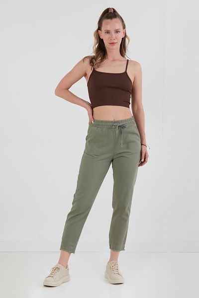 Fulla Moda Μπουστάκι Crop χωρίς ραφή με λουράκι από κορδόνι