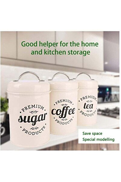 fulina 3PCS Metal Coffee Can Sealed Container with Lid,Stylish, Kitchen Jar Set,for Tea Coffee,Storage