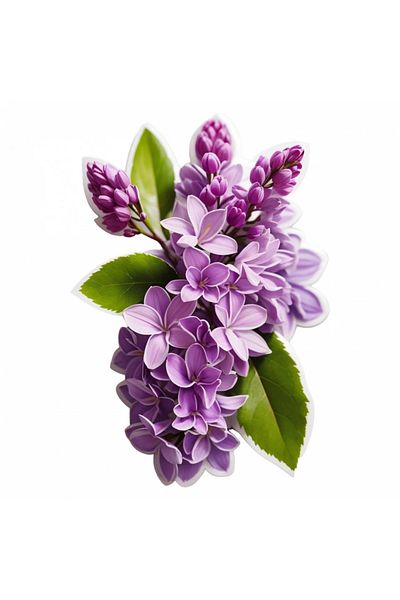 INOVATIX Set de 8 piese, Autocolant Flori de liliac cu boboci, INOVATIX®. 6 cm