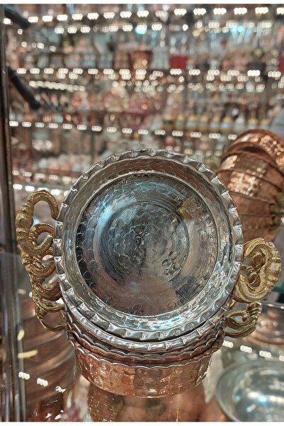 Bakır Center Breakfast Plate Pan Model Mini Set of 6 Red 11 cm Width Depth 2 cm