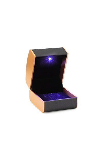 Nereze Işıklı Deri Kolye Kutusu Şık ışıklı Hediye Kutusu