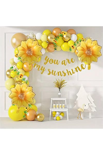 ALYA Σετ για πάρτι γενεθλίων PARTY Chic Design Yellow Sunflower