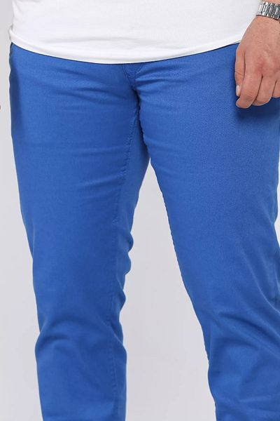 MİSHAR İTALİA Ανδρικό παντελόνι Sax Blue Gabardine