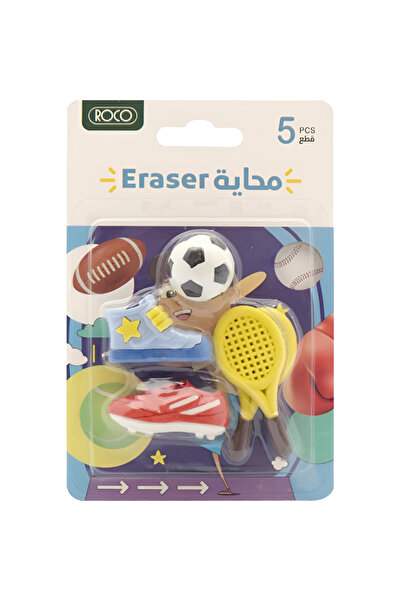 Roco ممحاة مطاطية رياضية بألوان متنوعة
