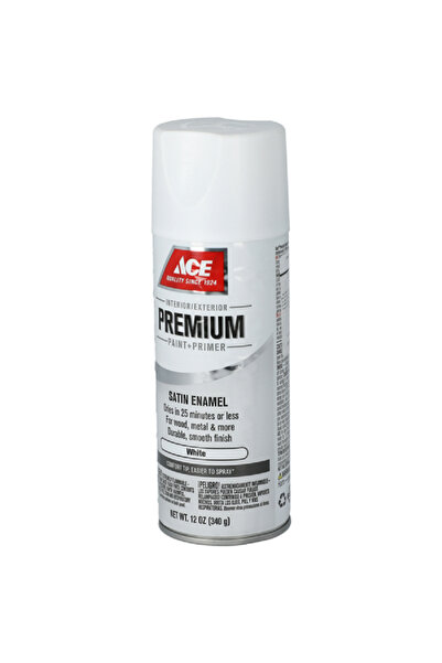 ACE Premium Satin Enamel Spray Paint White 12oz