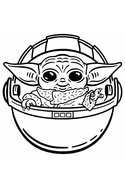 INOVATIX Set de 8 piese, autocolant copil Grogu Mandalorian Star Wars, INOVAT...