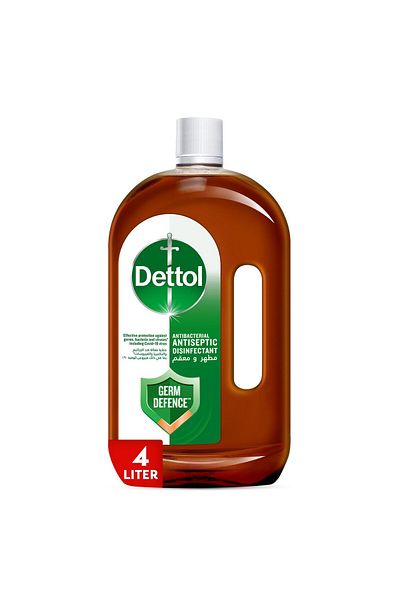 Dettol Antiseptic Antibacterial Disinfectant Liquid 4 Litres Removes Tough Stains, Kills 99.9%