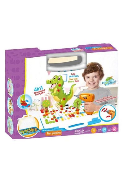 Teno 4in1 Teno® Educational and Interactive Toy, 198 pieces, STEM development, montessori, multicolor