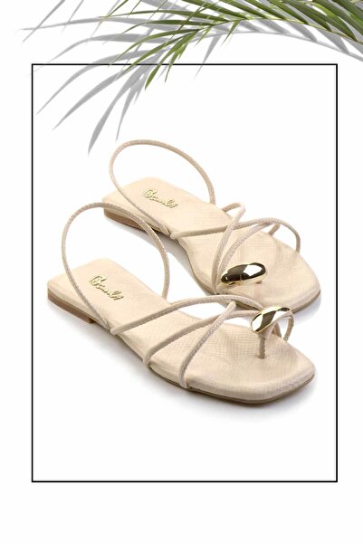 Bambi Bej Kadın Sandalet K05137031507