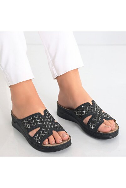 Botinelli Papuci de damă negri din piele ecologică Ifari, mărimea 36