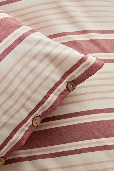 Anemons Double Yarn Dyed Natural Duvet Cover Set