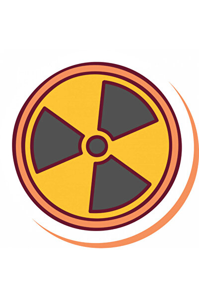 INOVATIX Set de 8 piese, autocolant simbol radiații nucleare, INOVATIX®. 6 cm