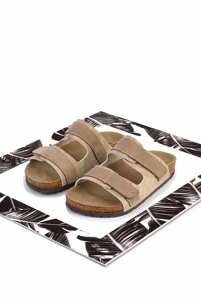 Bambi Beige Beige Leather Women's Slip-ons K04819301001
