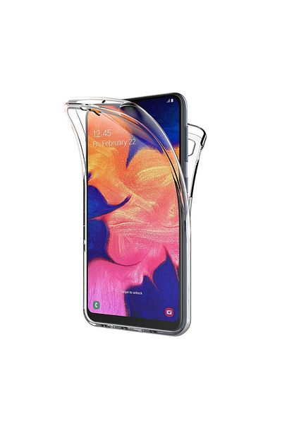 OEM Husă din silicon Deluxe compatibilă cu Samsung A10, 360° față-spate, transparentă