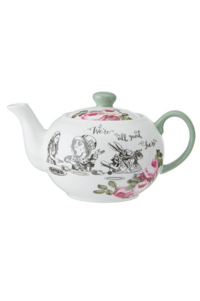 MIKASA X V&A Alice in Wonderland 400ml Fine China Porcelain Teapot
