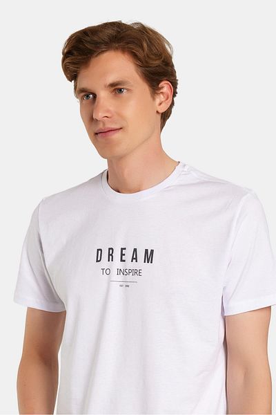 Tudors Ανδρικό T-shirt Slim Fit Slim Fit 100% βαμβακερό μαλακό μπλουζάκι με εμπριμέ μαύρο Crew