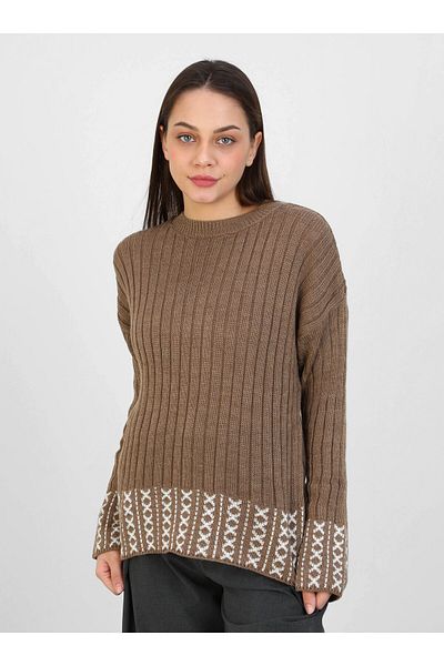 Por La Cara Knitwear tunic - mink - por la cara