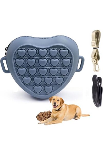 Arabest Silicone Pet Waist Pouch,With Training Button,Adjustable Waist Belt,Zip Design,for Pet Training