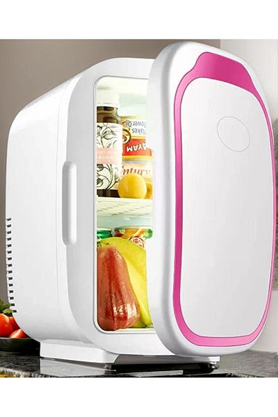 COOYA Mini Makeup Fridge,6L Portable Cooler and Warmer Personal,for Skin Care,Cosmetics,Beverage,Food