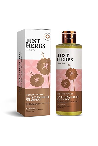 Just Herbs شامبو أيورفيدي مضاد للقشرة لشعر قوي وحيوي للرجال والنساء - يحتوي ع...