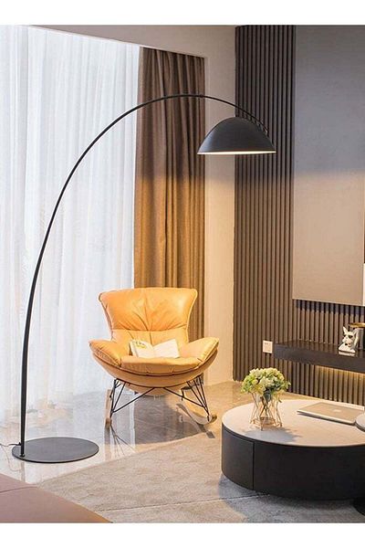 COOYA Luxury Minimalism Fishing Floor Lamp,LED Three Color,Foot Switches,for Home Bedroom Decoration