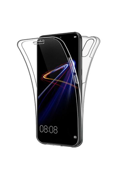 OEM Husă de protecție pentru Huawei Y6 2019, 360° (față + spate), silicon - transparentă