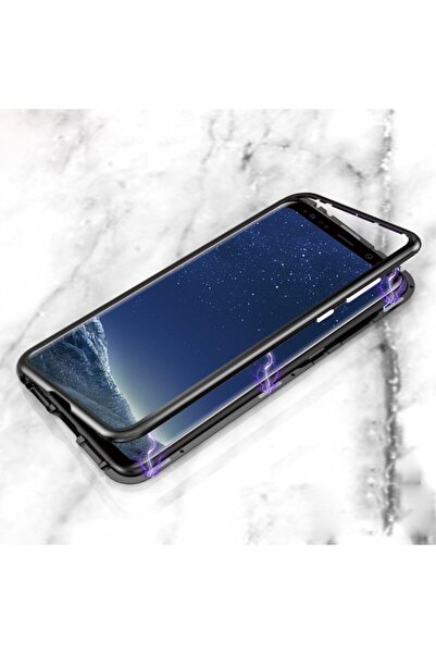 OEM Samsung Galaxy S9 Case - Metal frame with magnetic fastening, tempered gl...