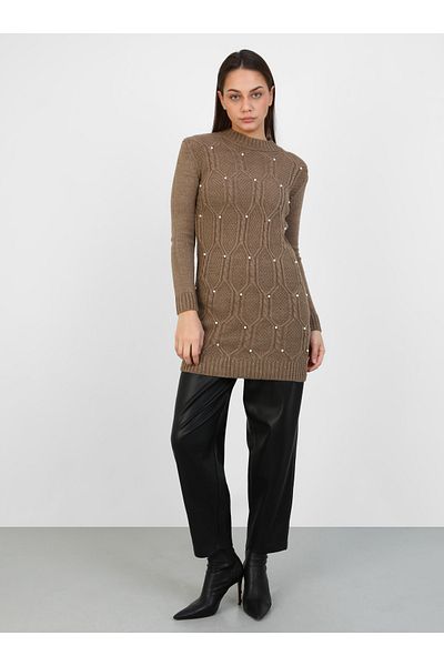 Por La Cara Knitwear Tunic - Biskuvi - Por La Cara