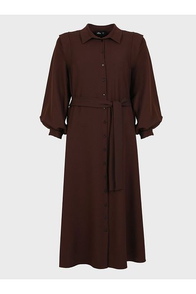 ALİA Φόρεμα Plus Size - Καφέ - Alia