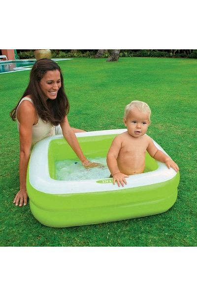 NW NessiWorld 57100 Intex Inflatable Base Mini Square Pool 86X86X25 cm