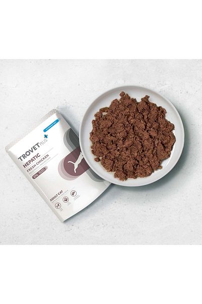 trovet Plus Pouch Cat Hepatic Veterinary Diets Wet Food 85g Pack Of 6