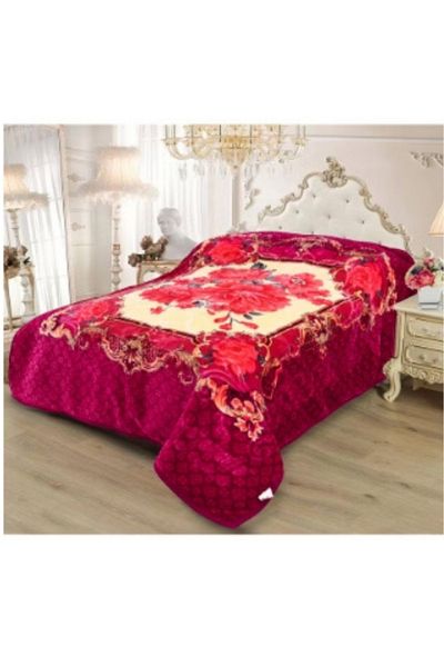 Generic Korean heavy winter blanket, soft and warm, double bed blanket, size 200x240 cm, weight 6 kg