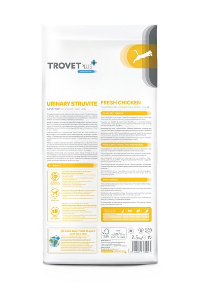 trovet Plus Adult CAT Urinary Struvite Chicken Veterinary Diets 2,5kg