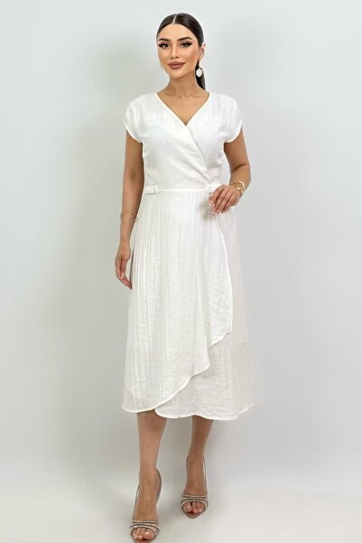 FEVER Kemer detaylı viskon elbise