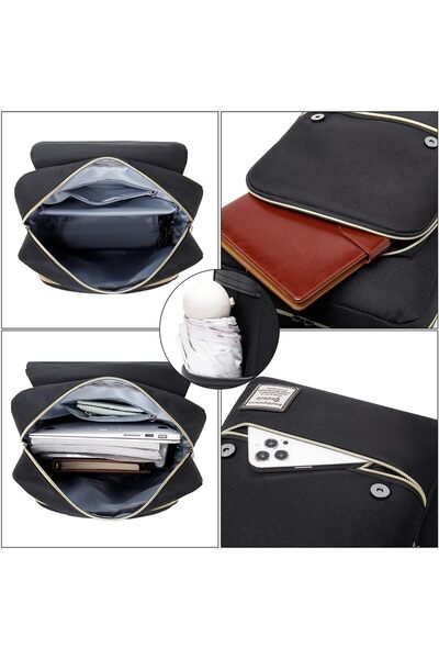 fulina School College Backpack,with USB Charging Port,Lots of Compartments,Adjustable Shoulder Straps