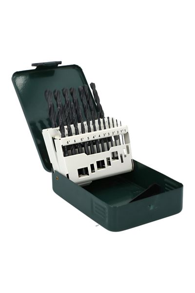 Bosch 19-Piece Robust Twist High Speed Steel Chisel Edge Drill Bit Set Multicolor