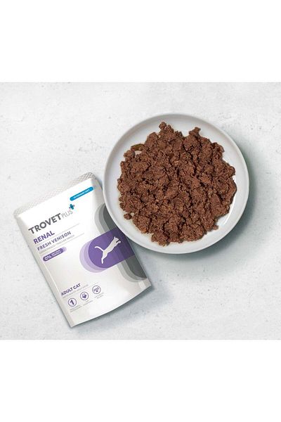 trovet Plus Pouch Cat Renal Venison Veterinary Diets Wet Food 85g Pack Of 6