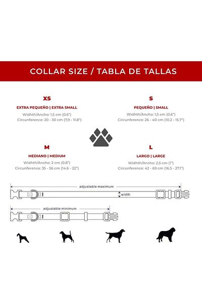 Astorpet adjustable dog collar, polyester/metal/plastic, white/black, size XS
