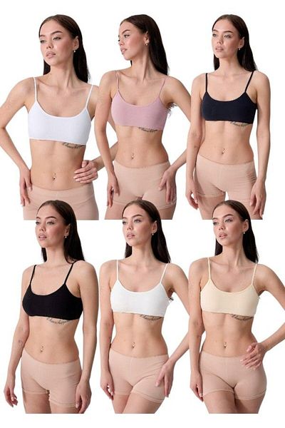 MrrMajestic Women's Set of 6 with Half Athlete Pads (Bustier)
