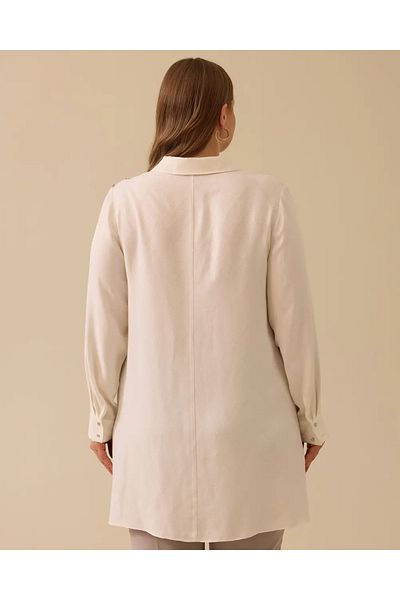 Gala-Xi Plus Size Beaded Buttoned Tunic Gala-Xi